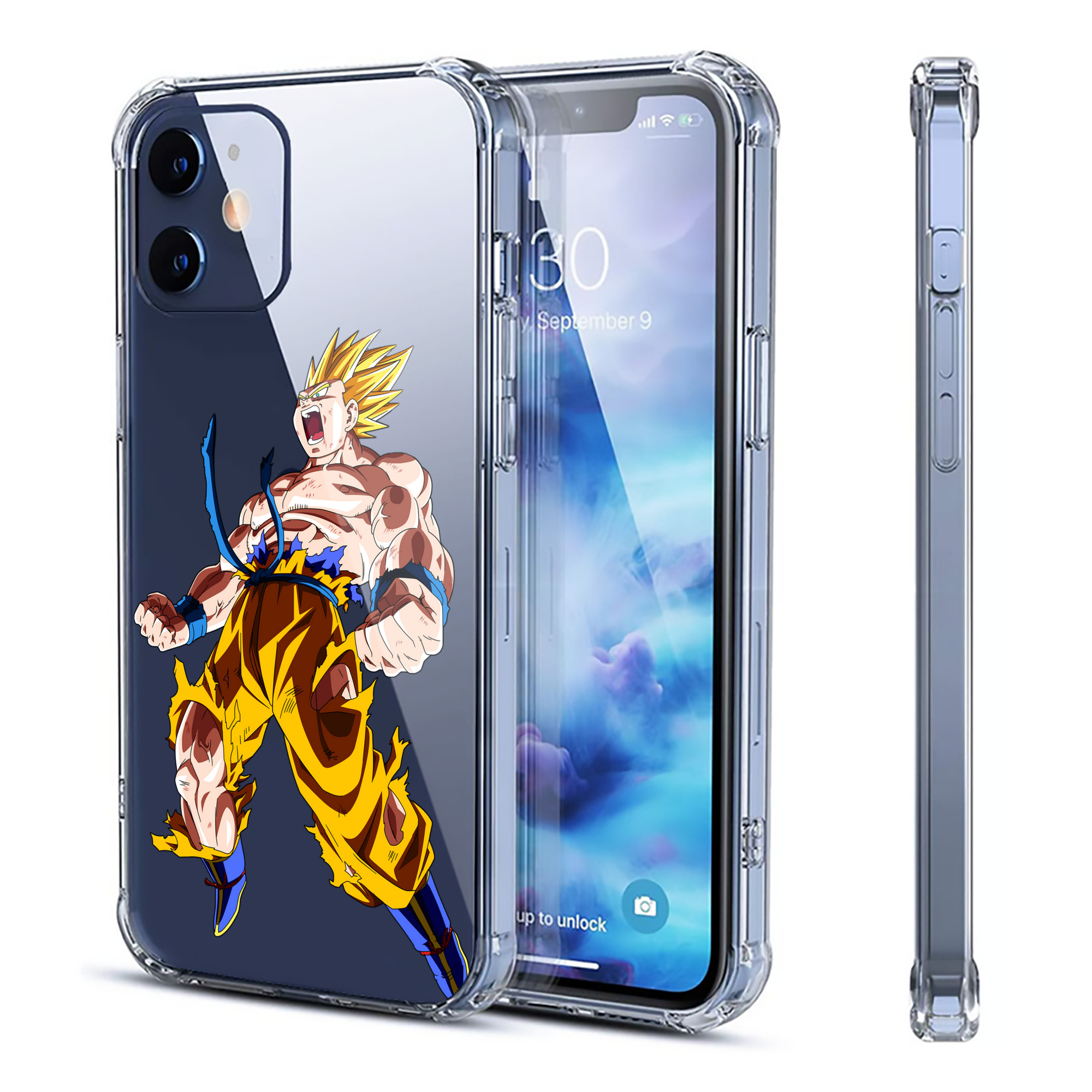 （画像用） ドラゴンボール 孫悟空（そん ごくう）Son Goku カカロット DRAGON BALL Kakarotto 【iPhone 12シリーズ対応】透明スマホケース（クリアソフトケース）
